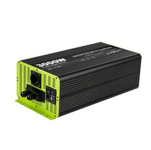 Kosun Měnič napětí výkon 3000W čistý sinus UPS DC24V/AC230V USB černo-zelený KOS3000-24
